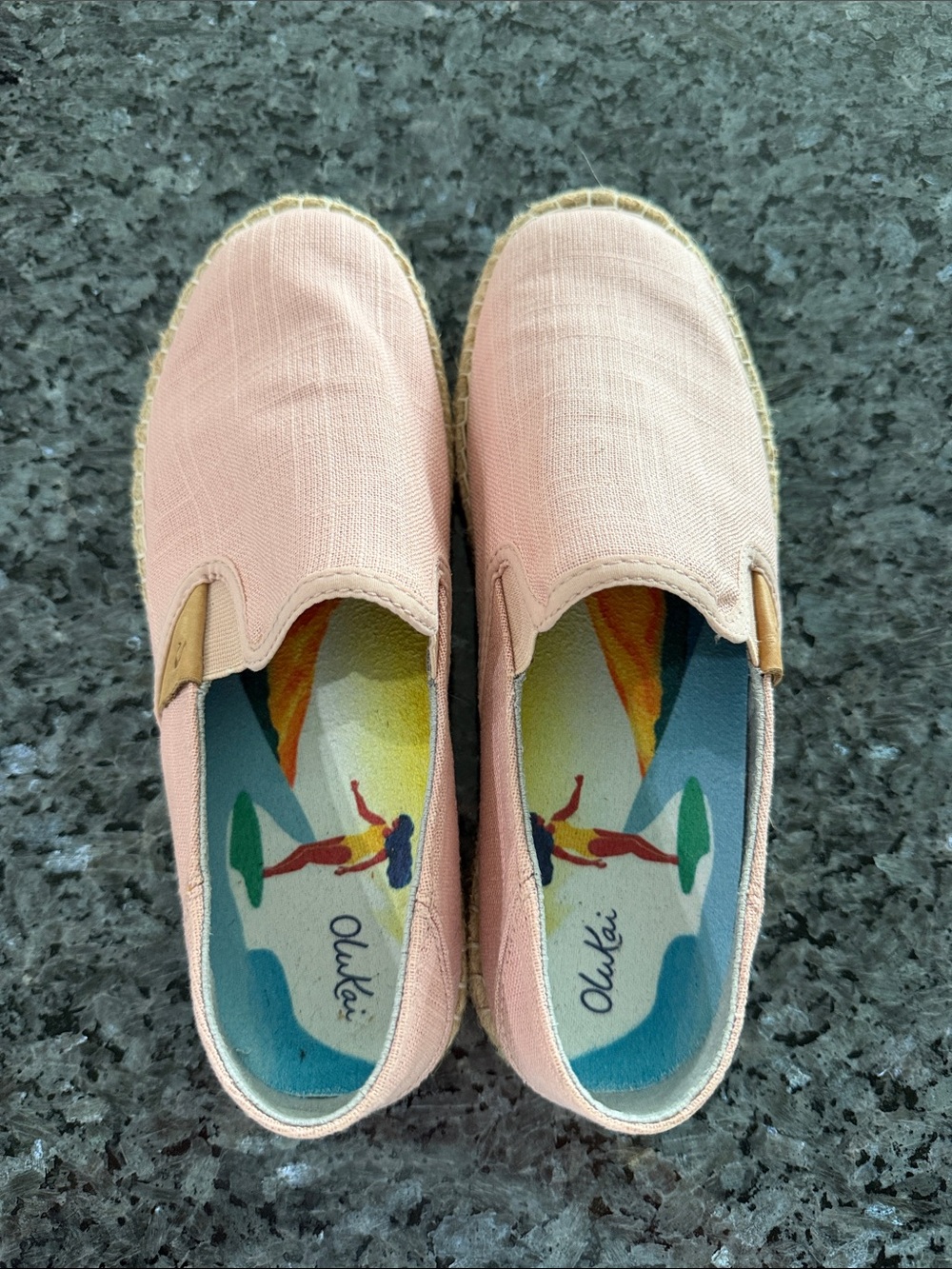 OluKai Women’s Pink Slip-On Espadrilles